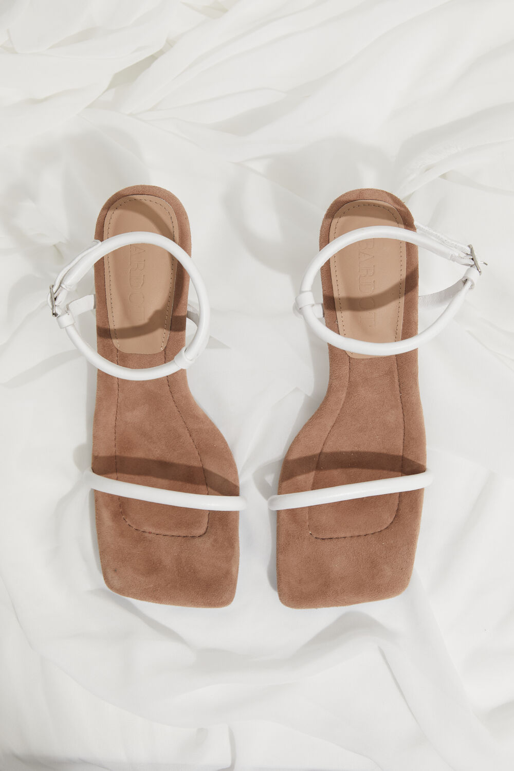 MILA STRAPPY HEEL in colour CLOUD DANCER