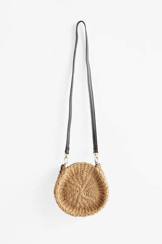 STRAW SIDE BAG in colour NATURAL