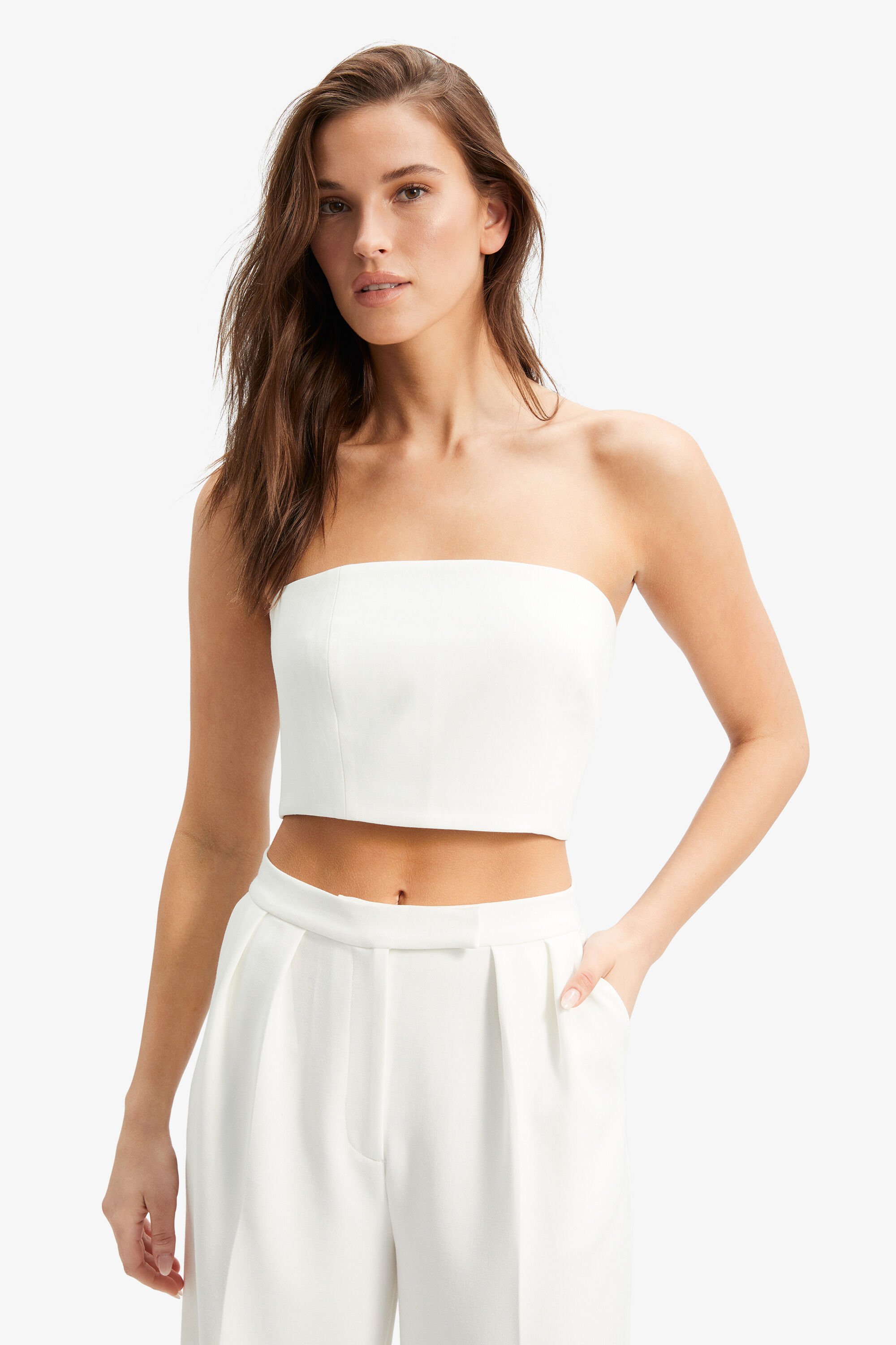Francesco Bustier In Orchid White | Bardot