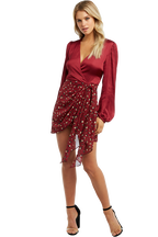 ELENA TIE BLOUSE in colour DRY ROSE