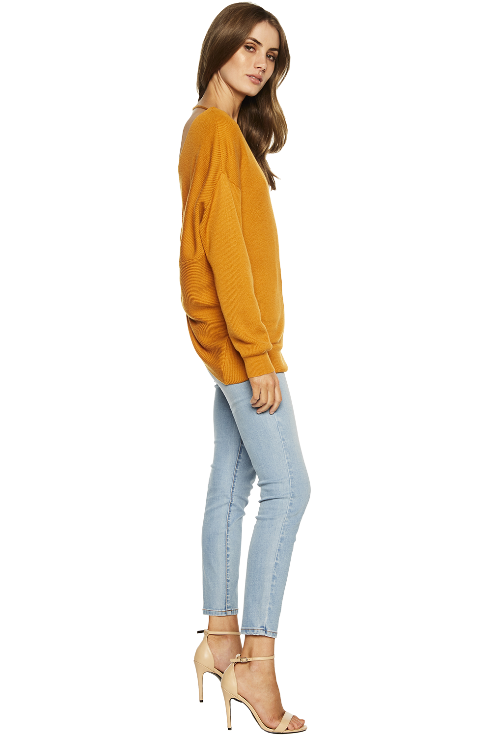 Bardot knot back sweater clearance