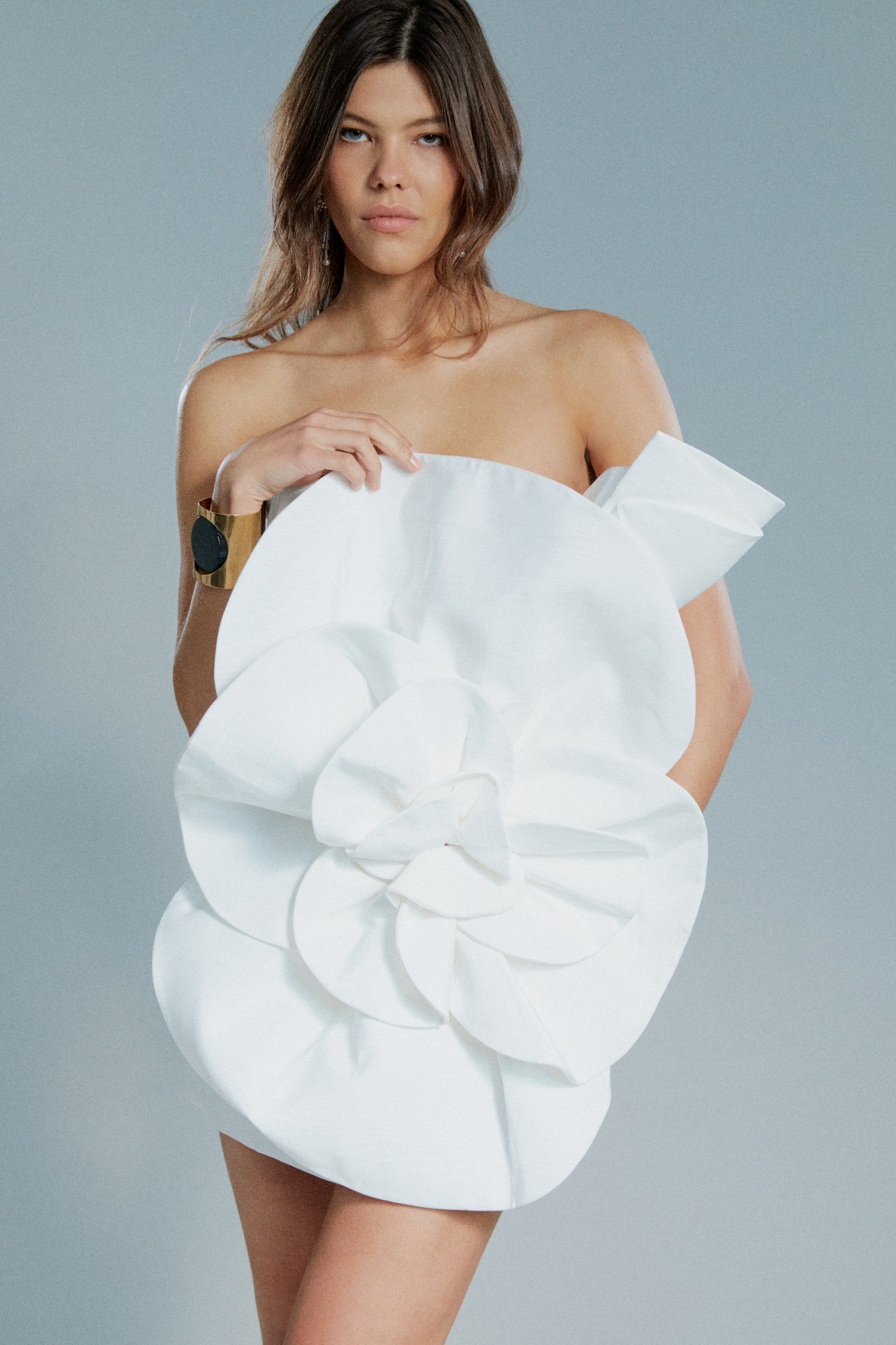 Bardot white hot sale ruffle dress