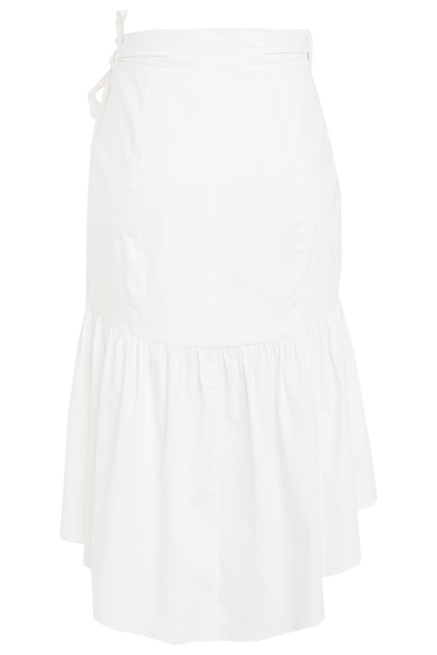 MIDI WRAP SKIRT in colour CLOUD DANCER