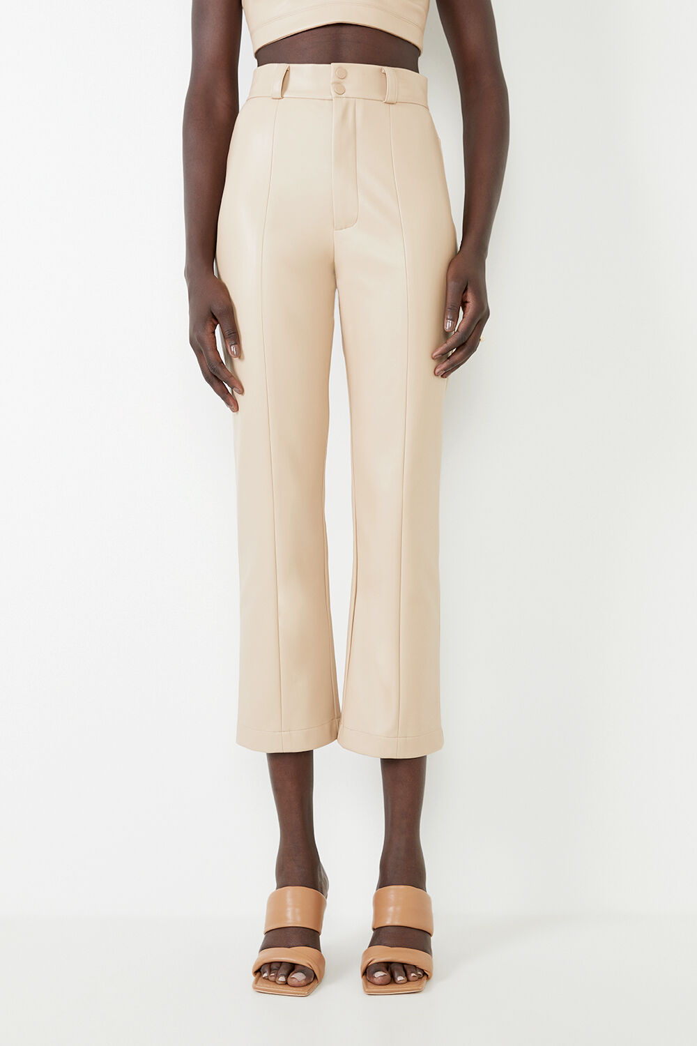 POLLY VEGAN LEATHER PANT in colour MOONLIGHT
