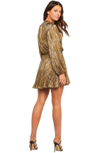 BELLISSA PLEAT DRESS in colour CANDIED GINGER