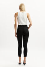 KHLOE HI CROP JEAN in colour CAVIAR