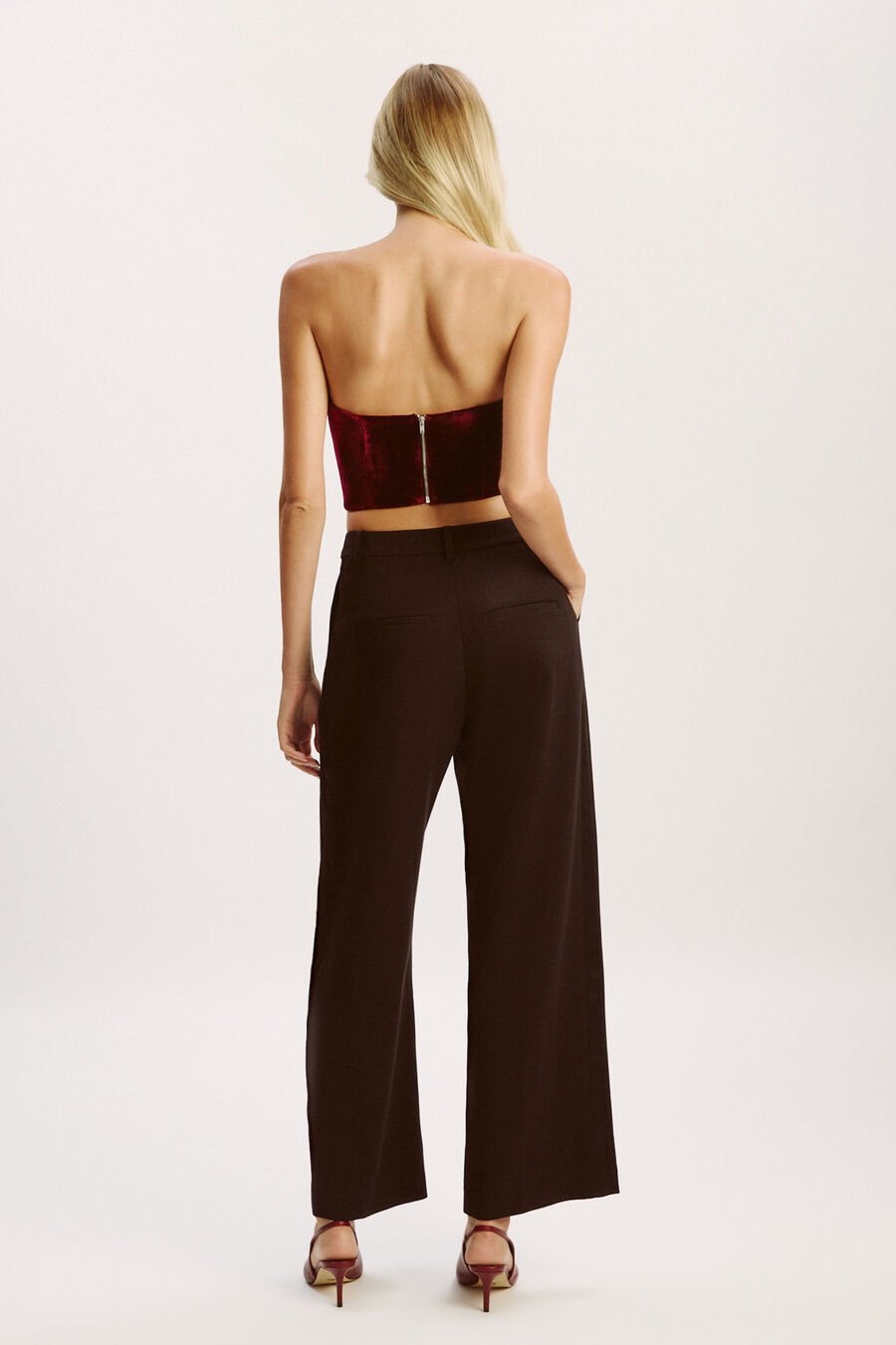 Rosalyn Straplessvelour Top