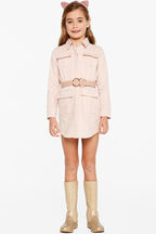DARCY SHIRT DRESS in colour PRIMROSE PINK