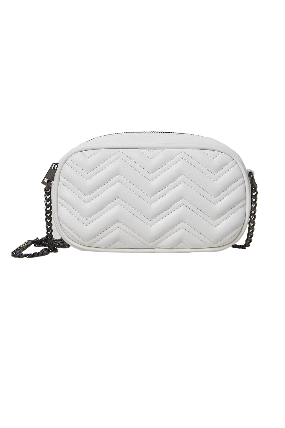 white quilted purse