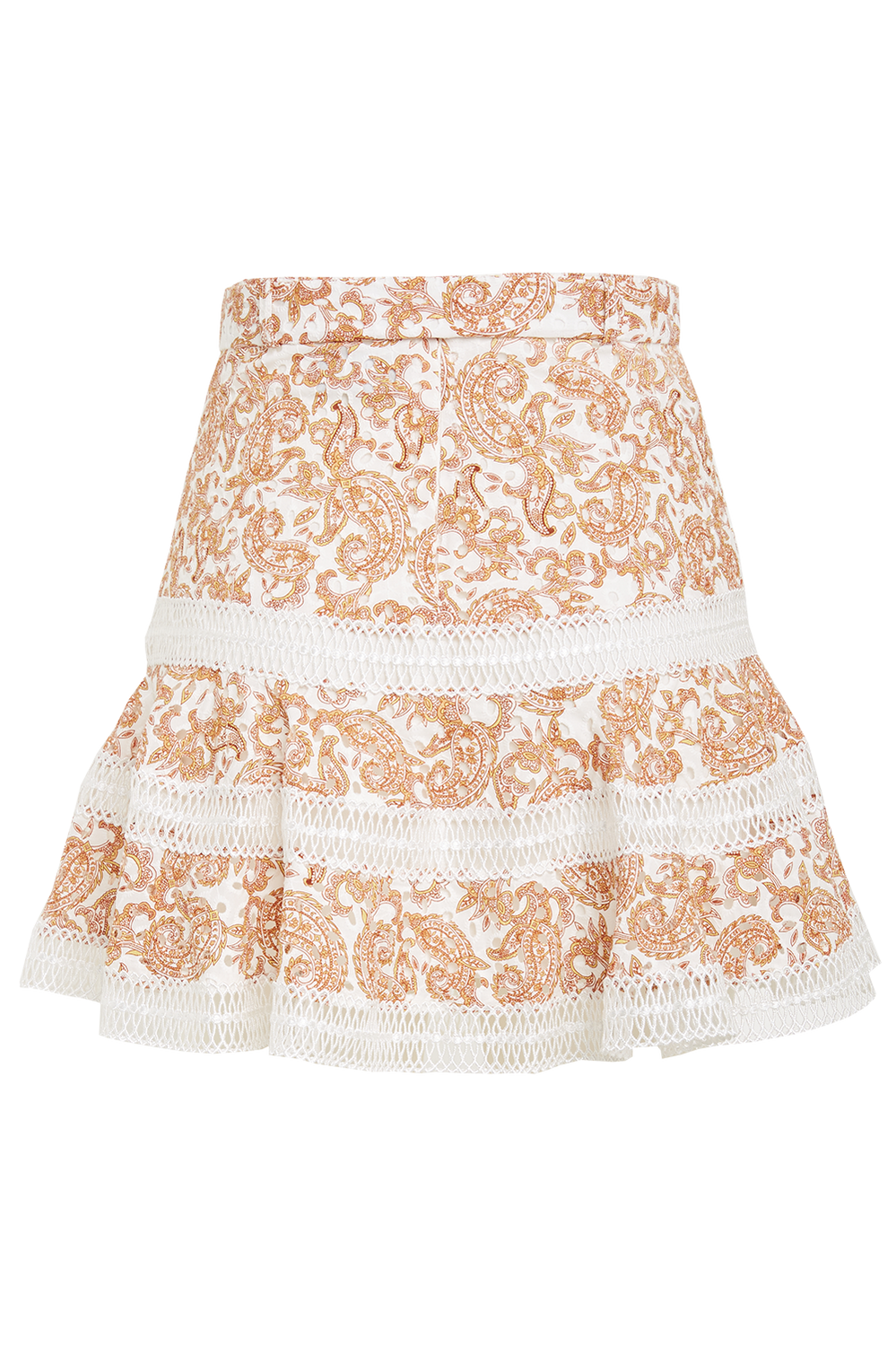 PAISLEY SKIRT in colour AMBER BROWN