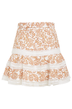 PAISLEY SKIRT in colour AMBER BROWN