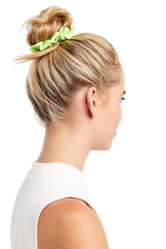 NEON SCRUNCHIE in colour GREEN ASH
