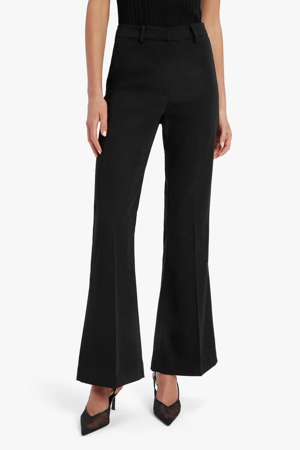 HALIFAX SLIM FLARE PANT in colour CAVIAR