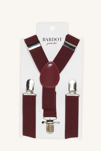 MAROON BRACES in colour BRIGHT WHITE