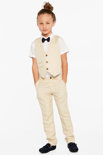 MILES LINEN VEST in colour MOONLIGHT