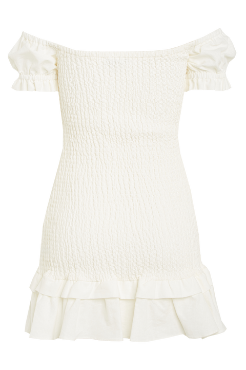 GWEN MINI DRESS in colour CLOUD DANCER