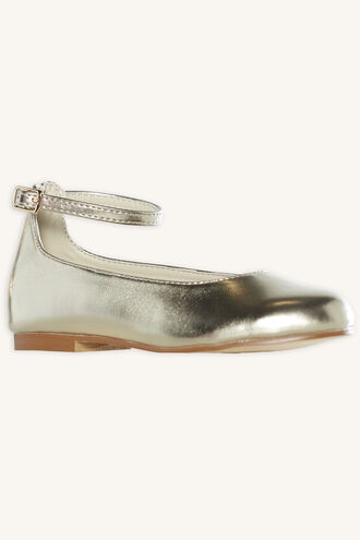 GRACE METALLIC BALLET FLAT in colour GOLD EARTH