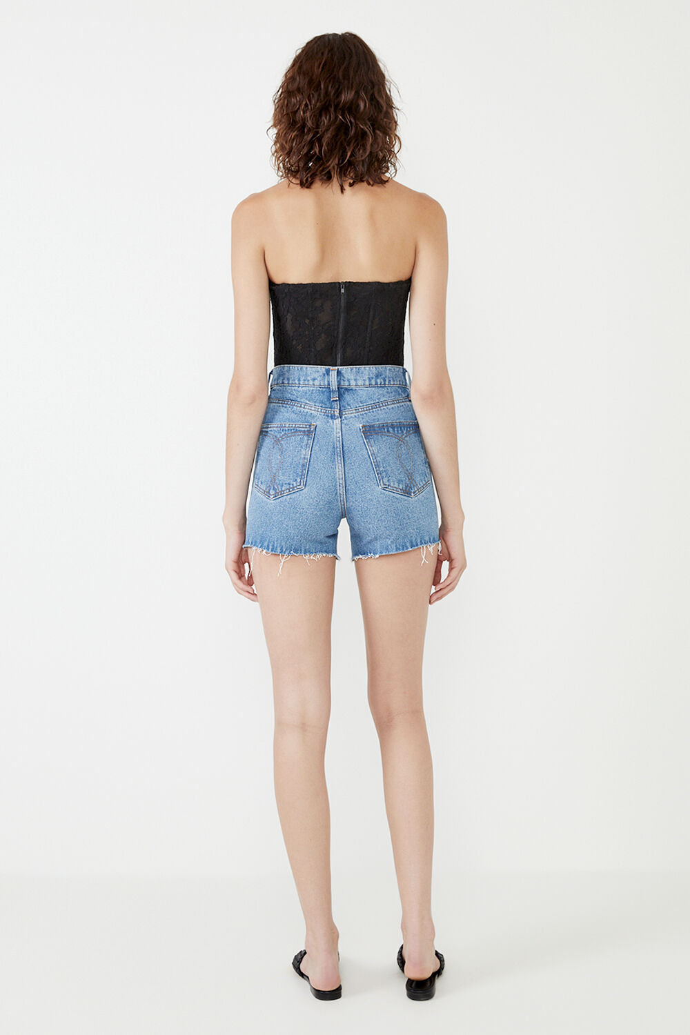 OSKAR LACE BODYSUIT in colour CAVIAR