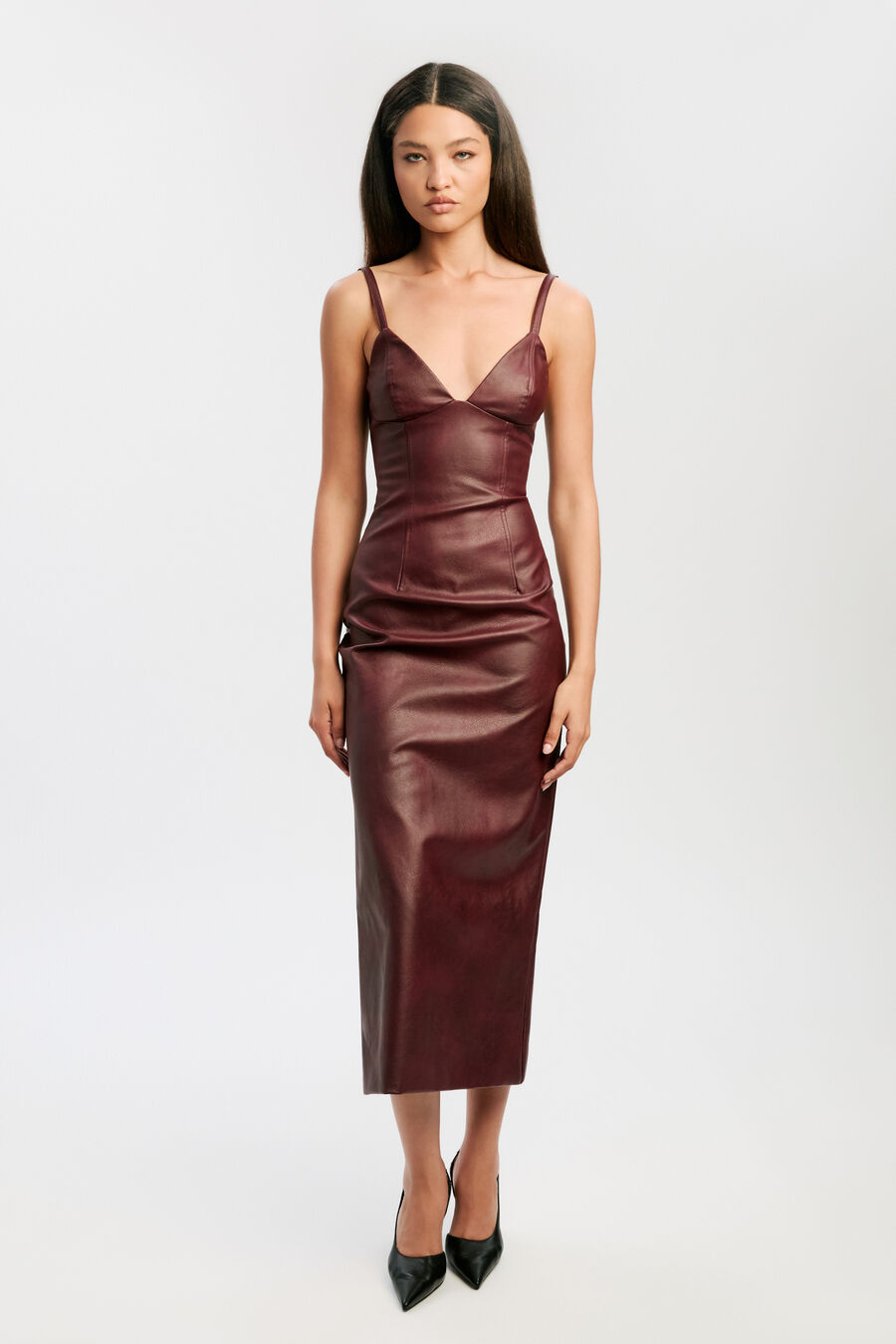 Estine Vegan Leather Dress
