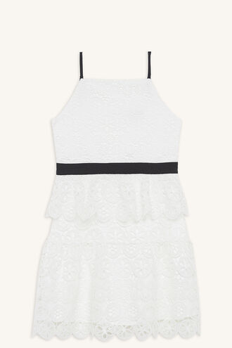 OLIVIA TIERED DRESS in colour CLOUD DANCER