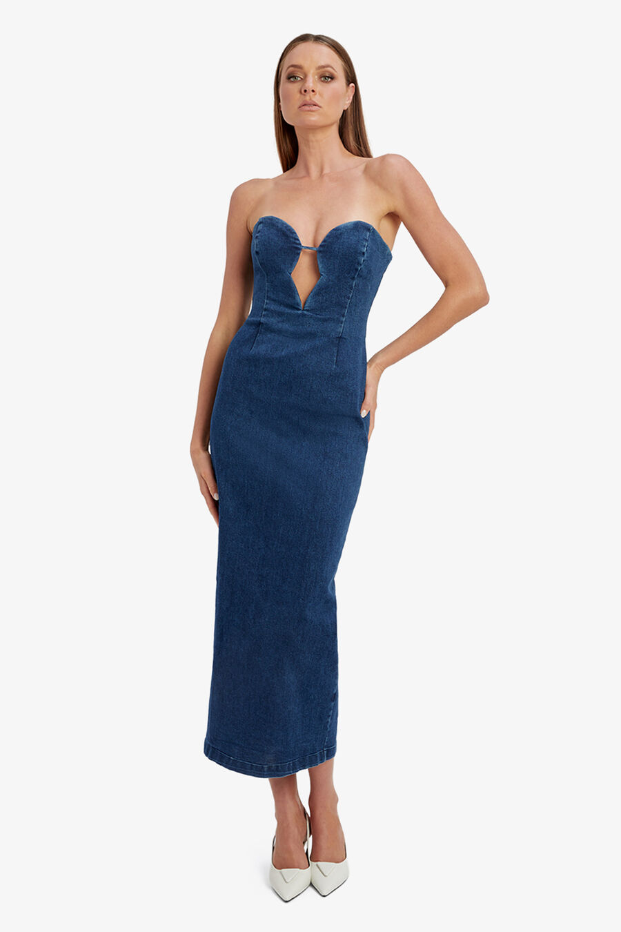 Eleni Denim Midi Dress