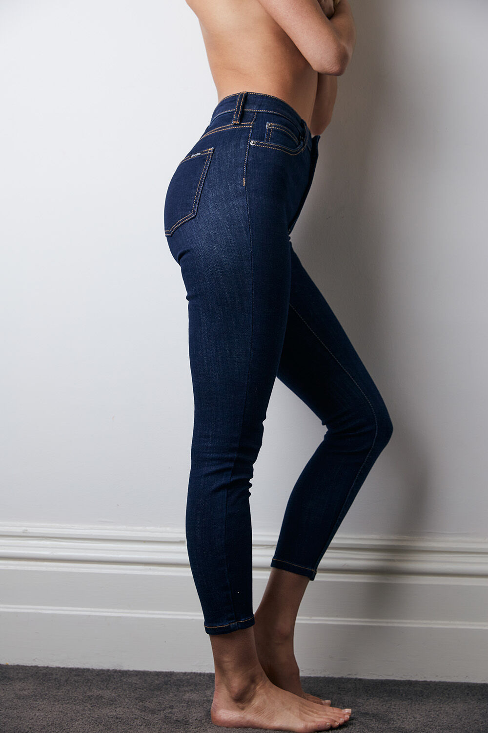 KHLOE HI CROP in colour CAPTAIN'S BLUE