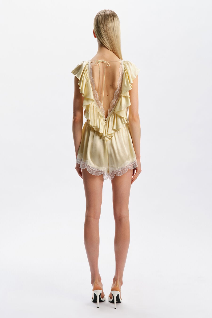 Gia Ruffle Neck Playsuit