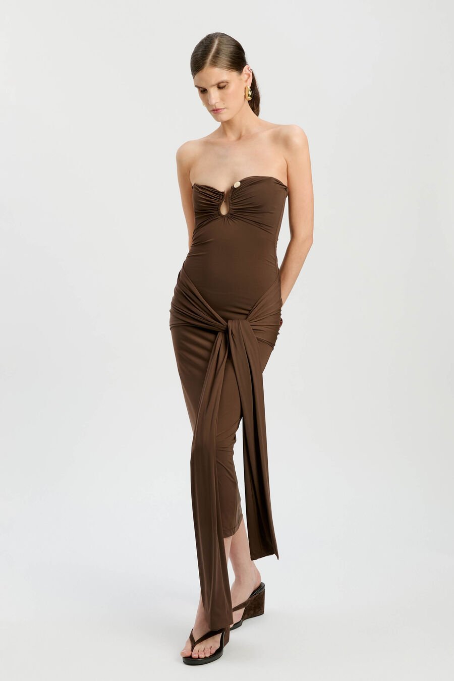 Laverne Strapless Midi Dress