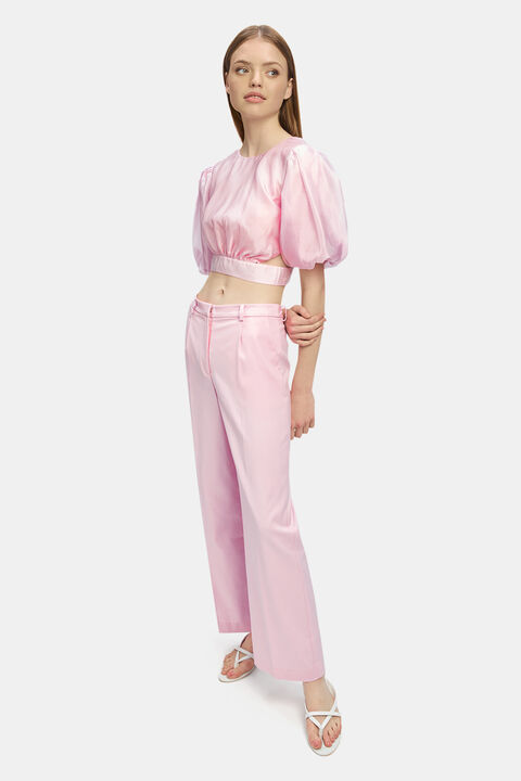 ENYA ORGANZA TOP in colour SOFT PINK