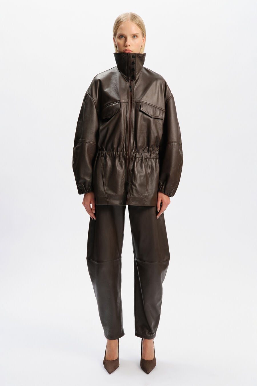 Ryan Leather Barrel Pant