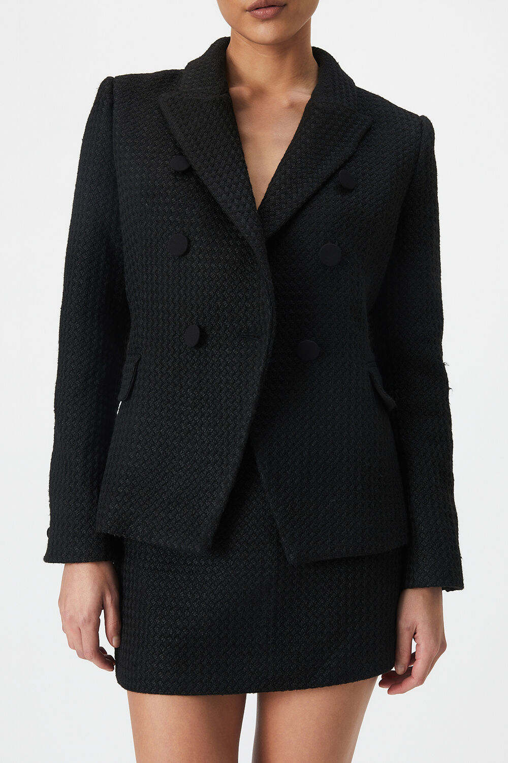 BOUCLE BLAZER in colour CAVIAR