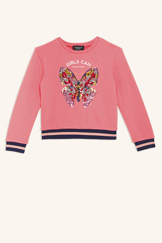 SEQUIN SWEAT in colour BUBBLEGUM