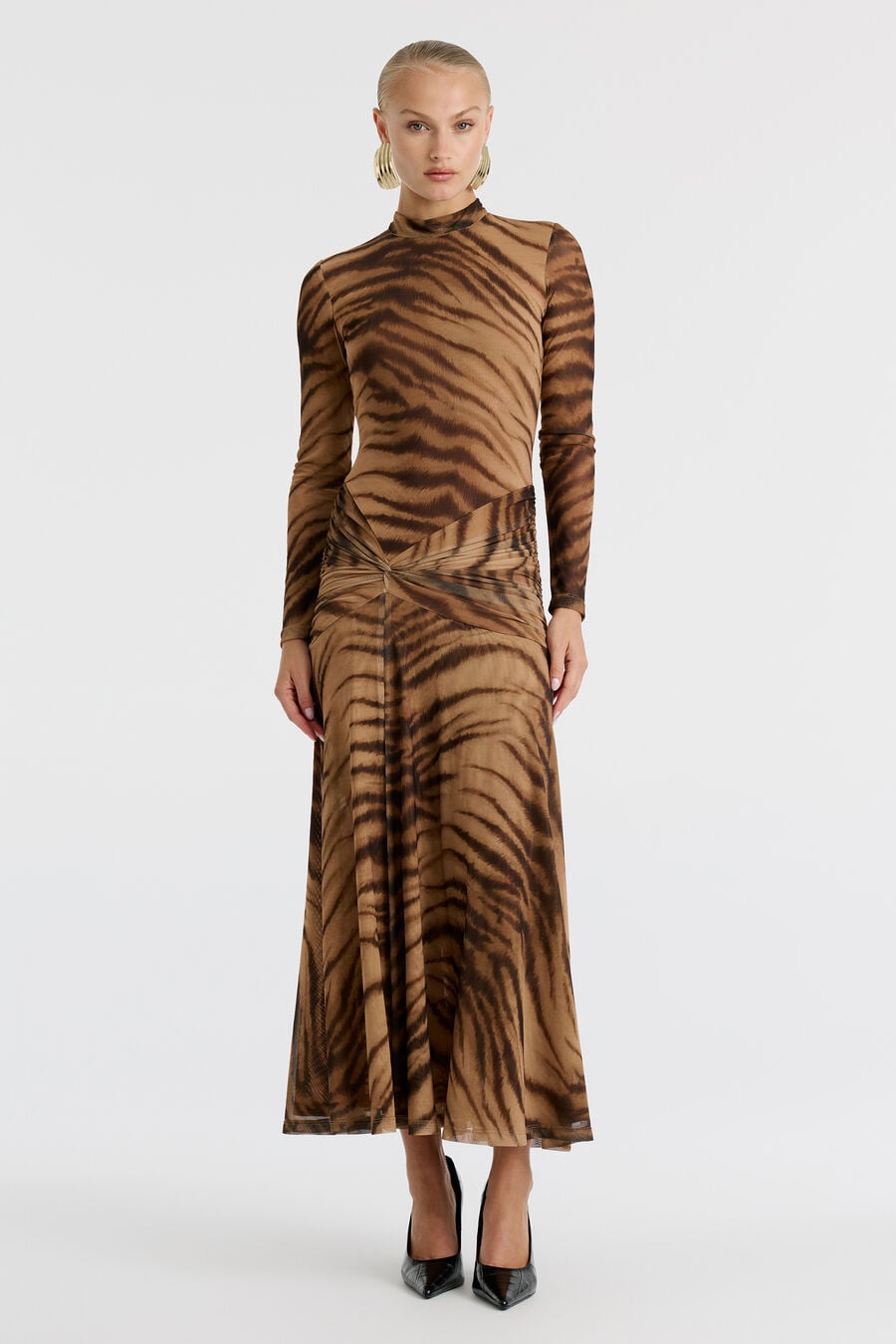 Lea Printed Mesh Dress