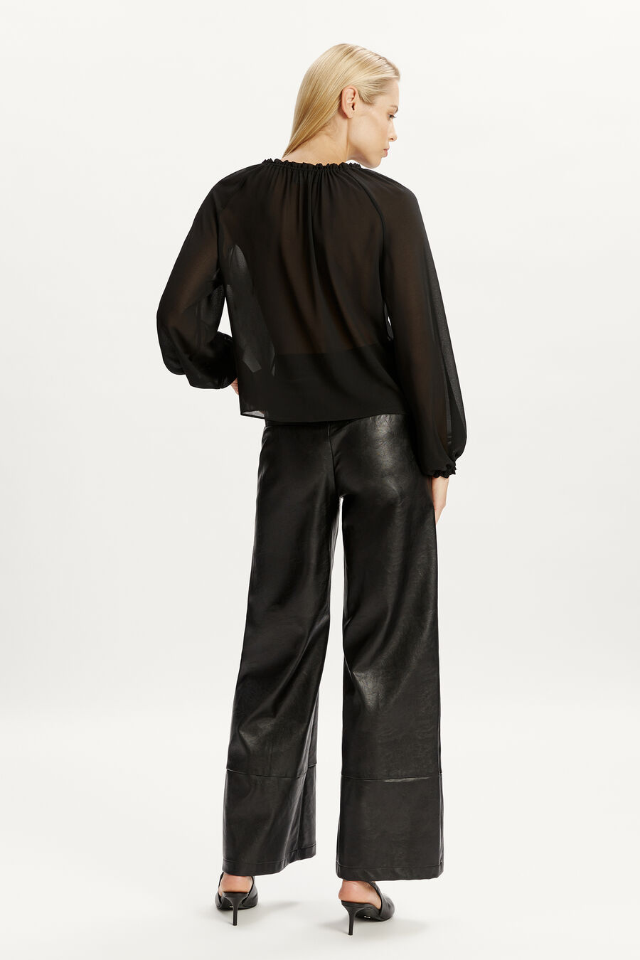 Marlowe Vegan Leather Wide Leg Pant