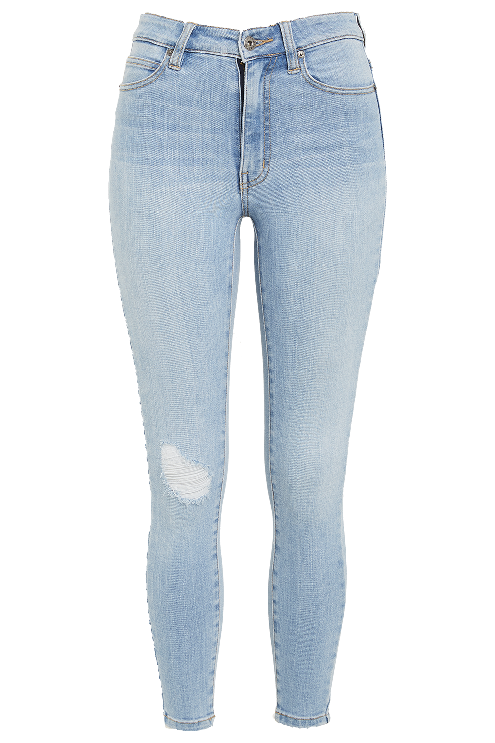KHLOE HI CROP JEAN in colour DREAM BLUE