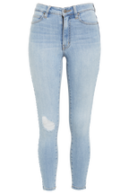 KHLOE HI CROP JEAN in colour DREAM BLUE