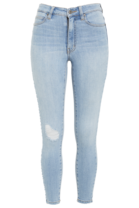 KHLOE HI CROP JEAN in colour DREAM BLUE