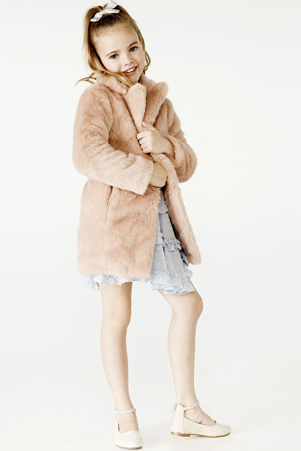 Junior Girl Faux Fur Midi Coat | Junior Girls 2-7 Coats & Jackets ...