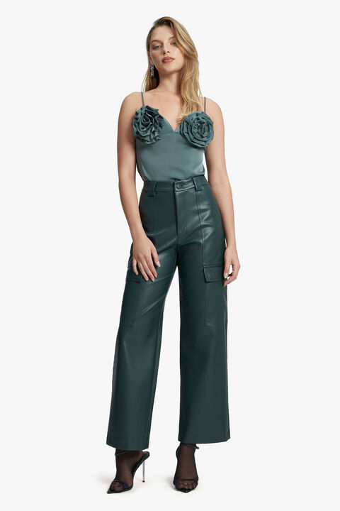 ELETA SATIN CAMI in colour SEAGRASS