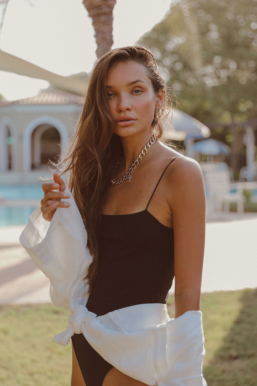 SONIA BODYSUIT in colour CAVIAR