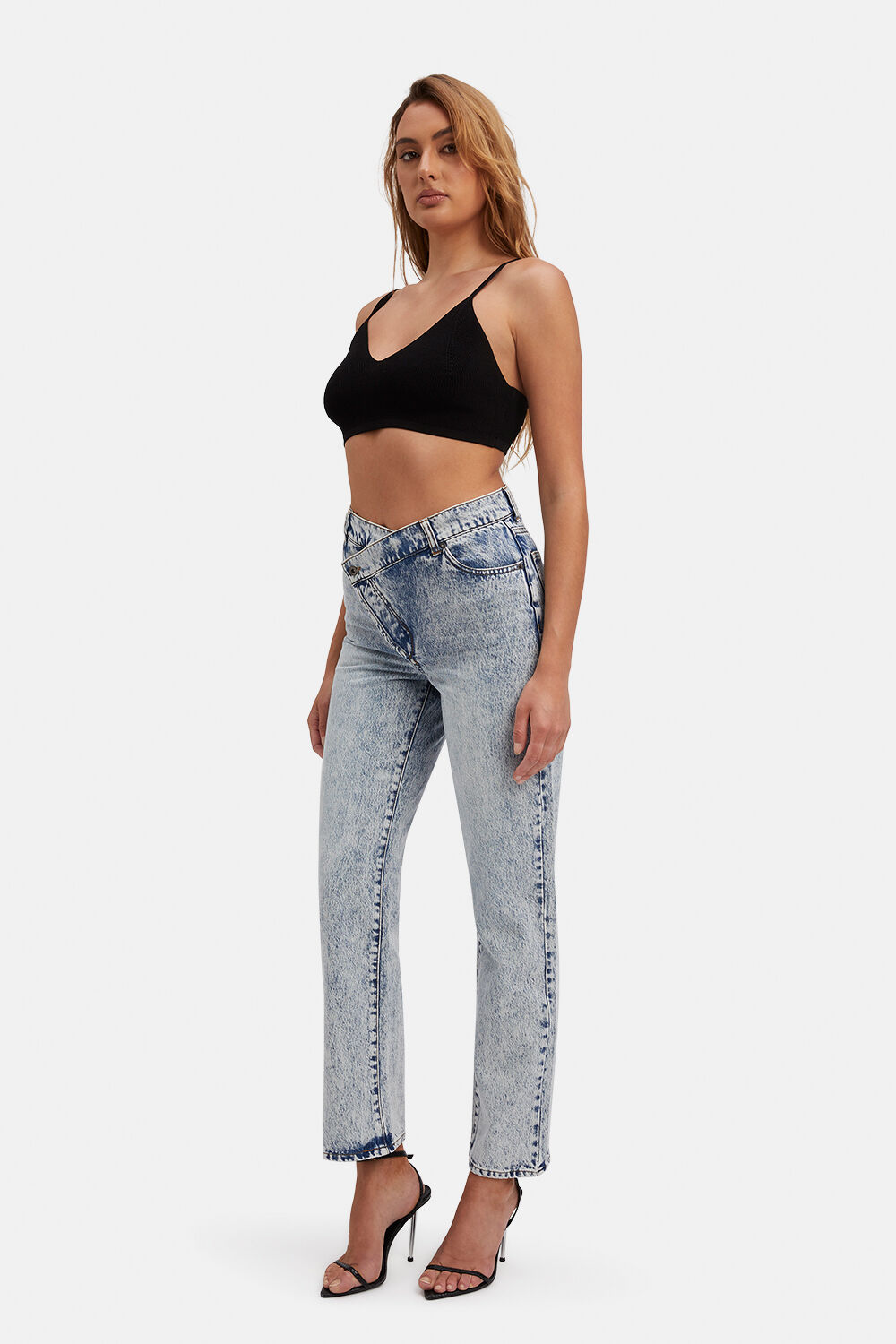 REMI CROSSOVER JEAN in colour MELLOW GREEN