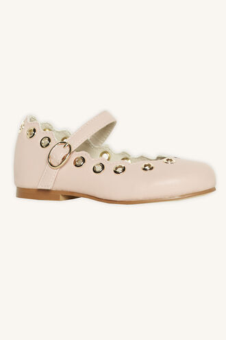 EYELET FLAT in colour PINK CARNATION