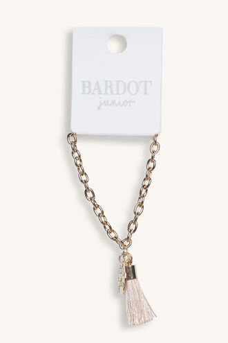 TASSEL CHARM BRACELET in colour GOLD EARTH