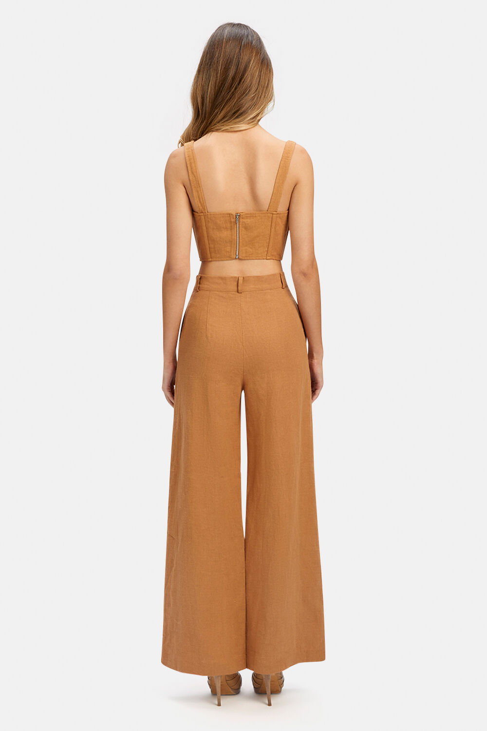 ENYA LINEN PANT in colour HONEY MUSTARD