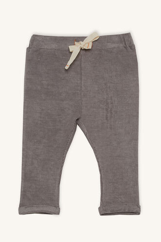 RIB KNIT PANT in colour SILVER BIRCH