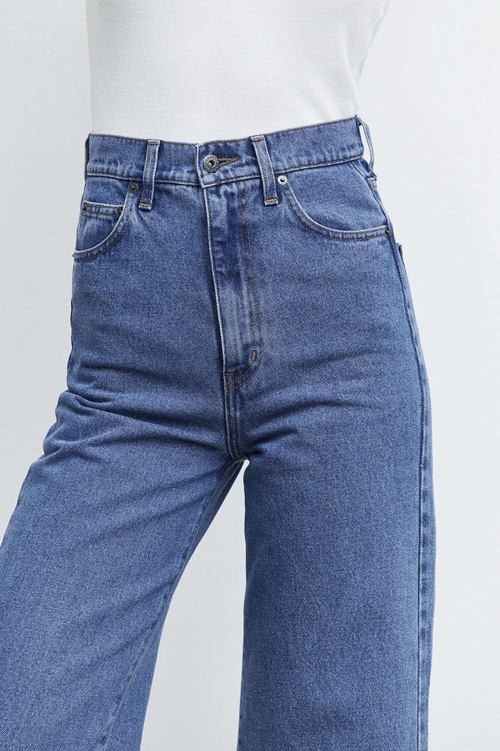 Cindy Wide Leg Jean in Indigo | Bardot