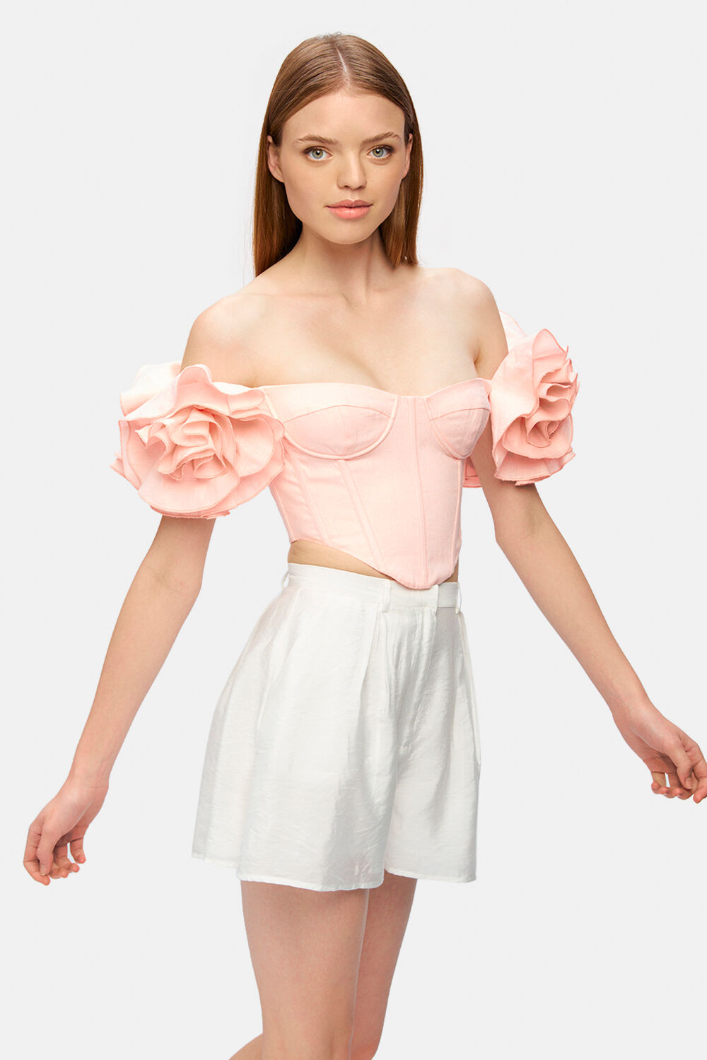 SIGMA CORSET TOP in colour SOFT PINK