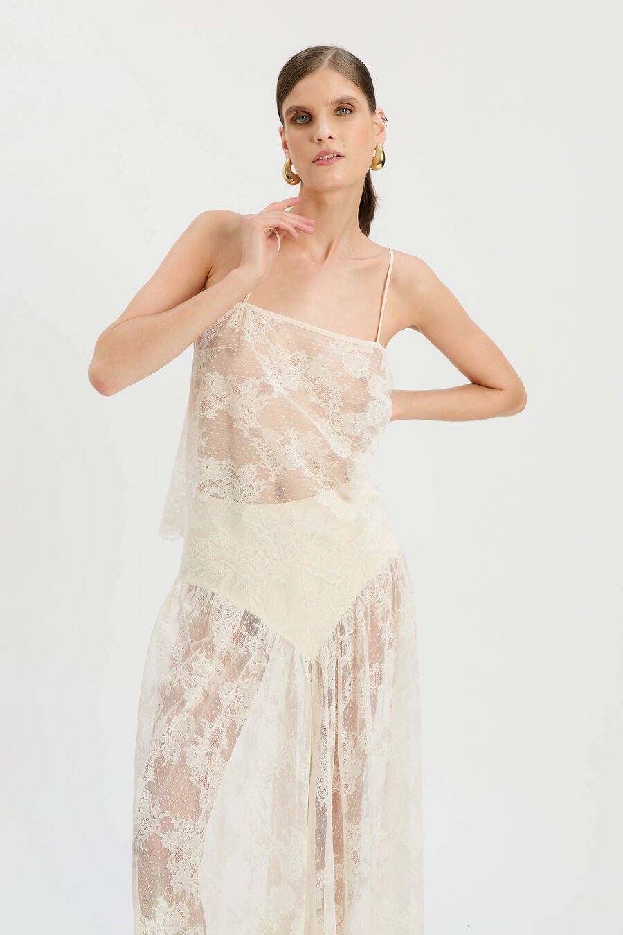 Hildie High Waisted Midi Skirt