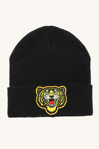 TIGER BEANIE in colour BLACK IRIS