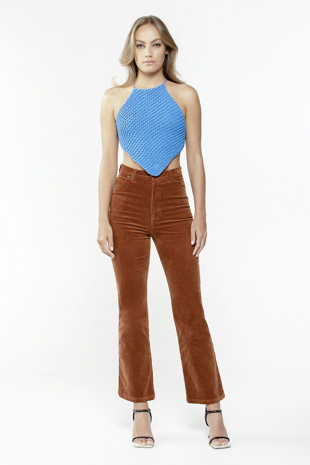 BOOTY CORD HIGH WAIST PANT in colour ROOT BEER